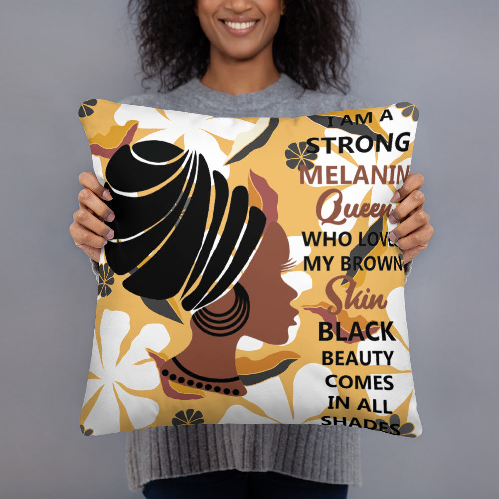BLACK MELANIN QUEEN- Basic Pillow