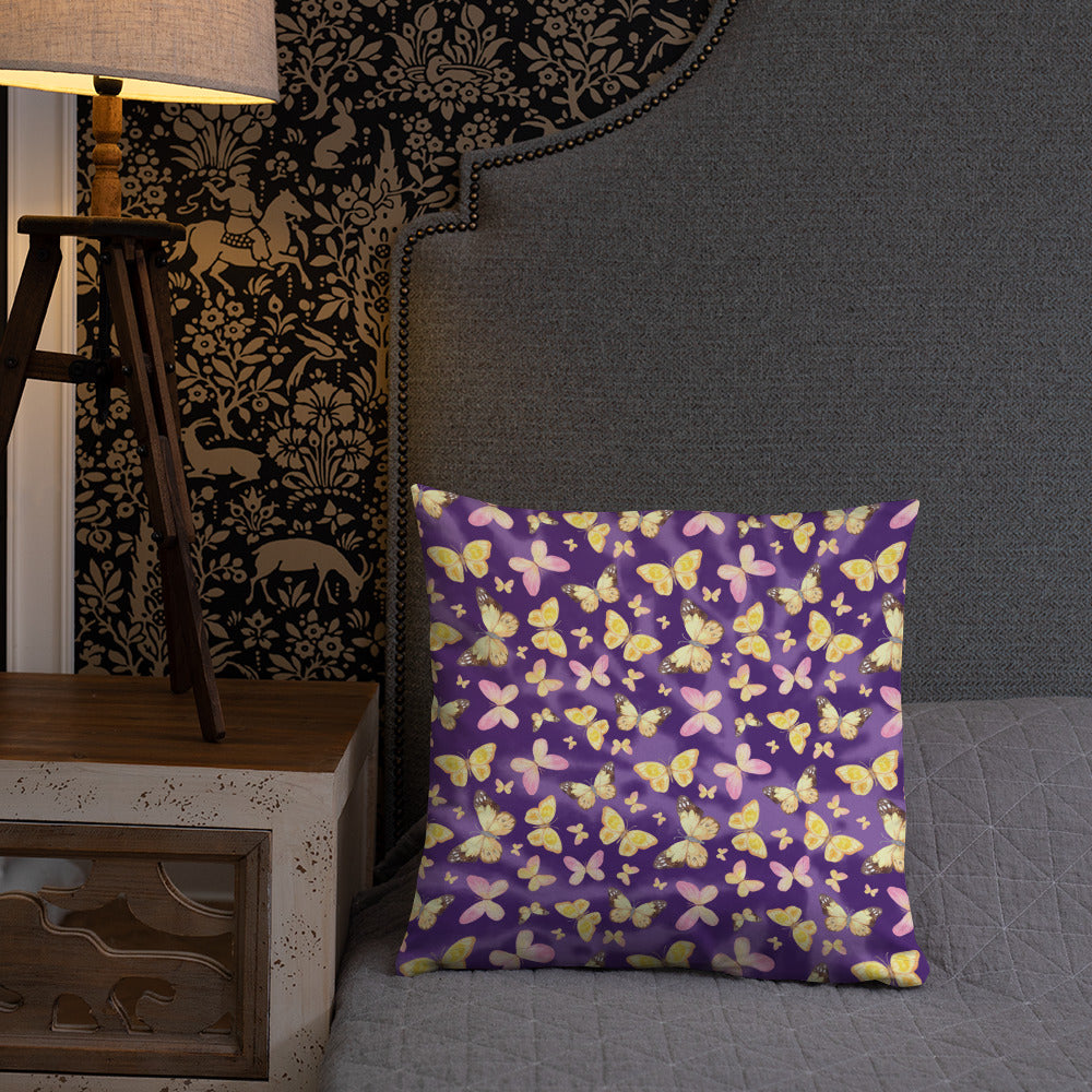 YELLOW BUTTERFLIES- Basic Pillow