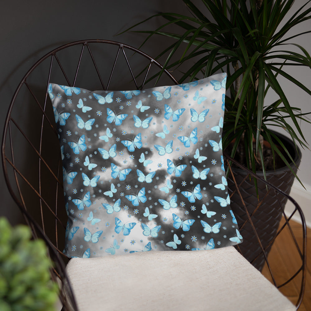 BLUE BUTTERFLIES- Basic Pillow