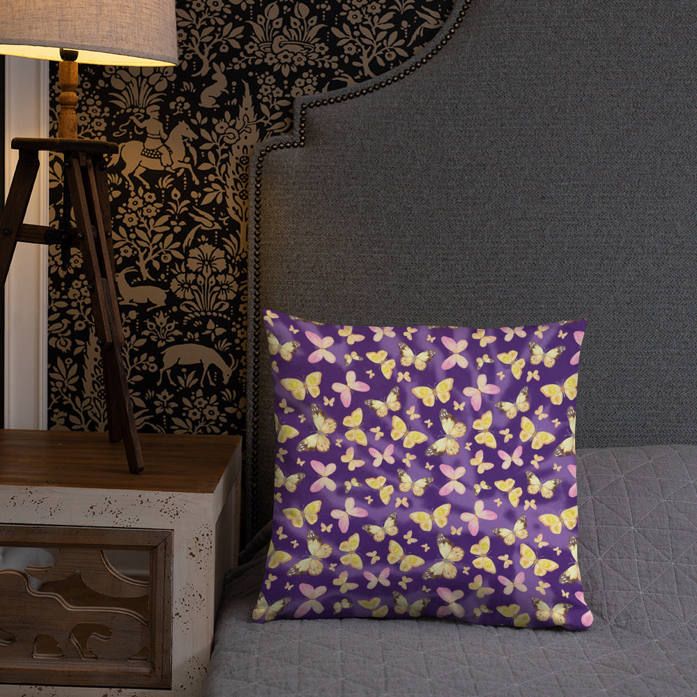 YELLOW BUTTERFLIES- Basic Pillow