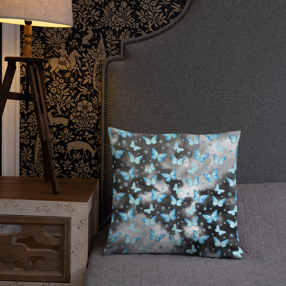 BLUE BUTTERFLIES- Basic Pillow
