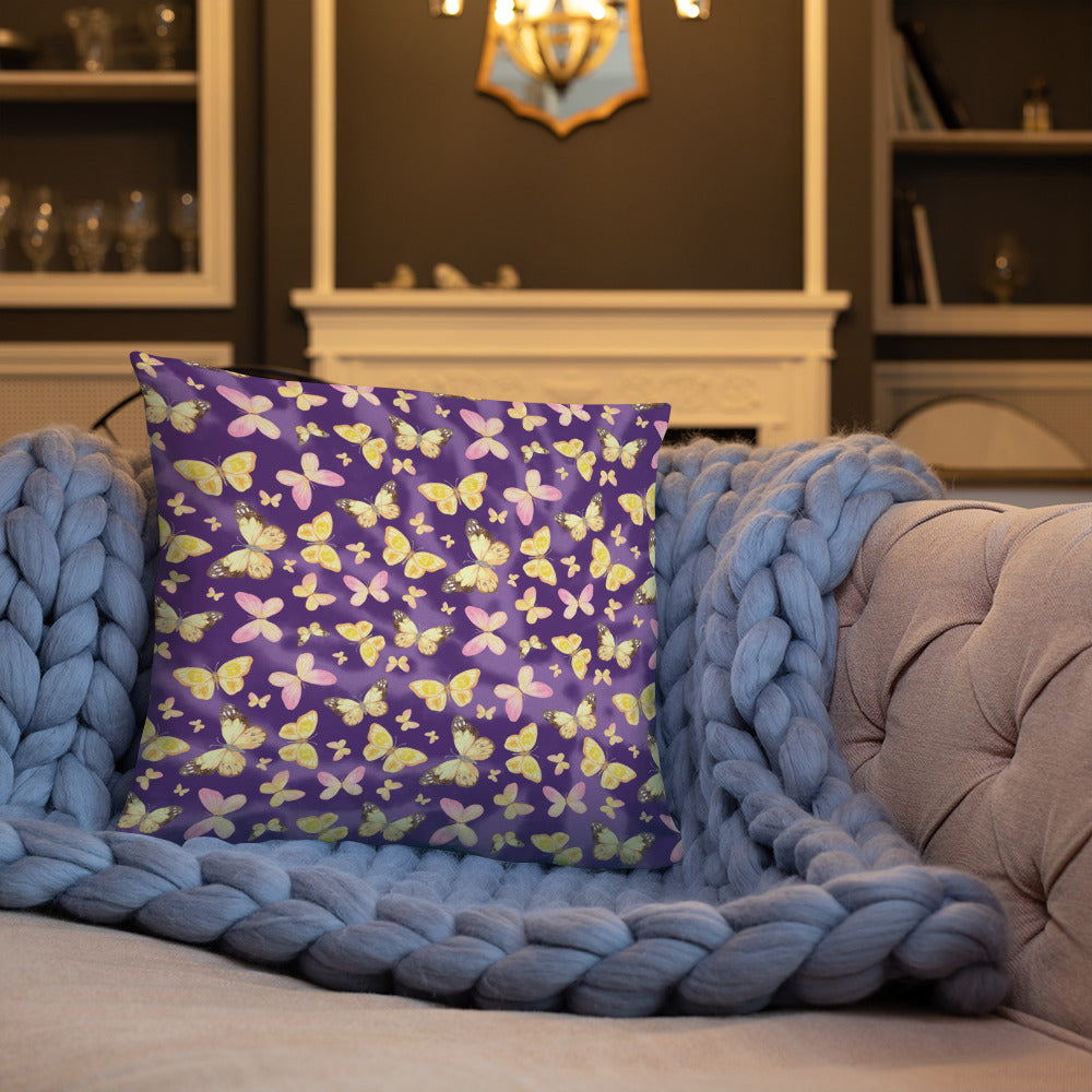 YELLOW BUTTERFLIES- Basic Pillow