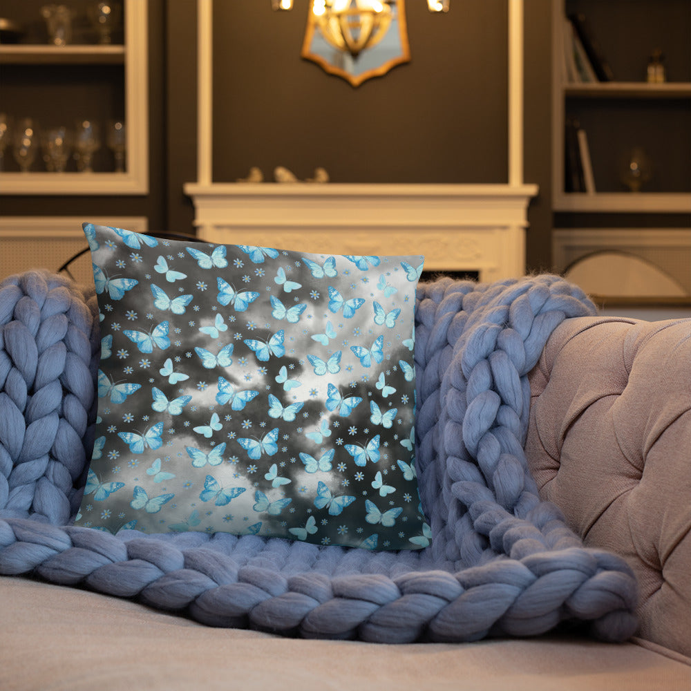 BLUE BUTTERFLIES- Basic Pillow