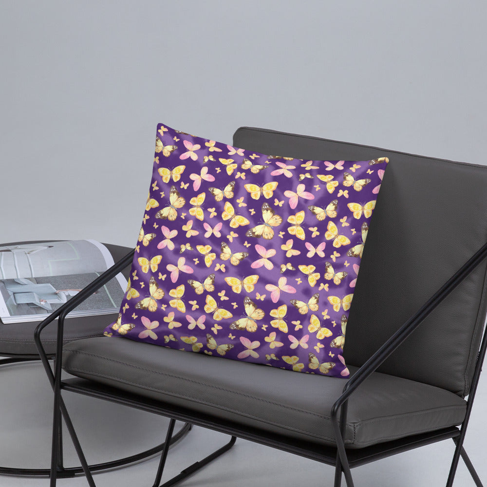YELLOW BUTTERFLIES- Basic Pillow
