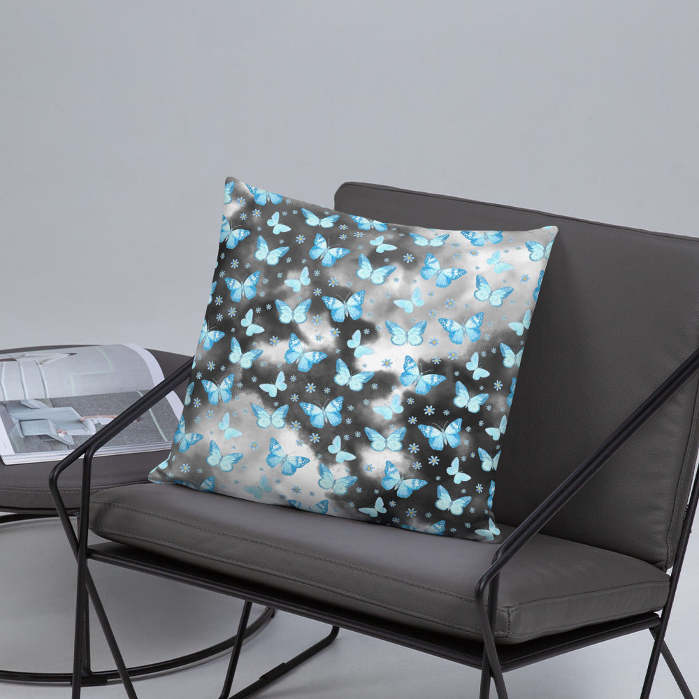 BLUE BUTTERFLIES- Basic Pillow