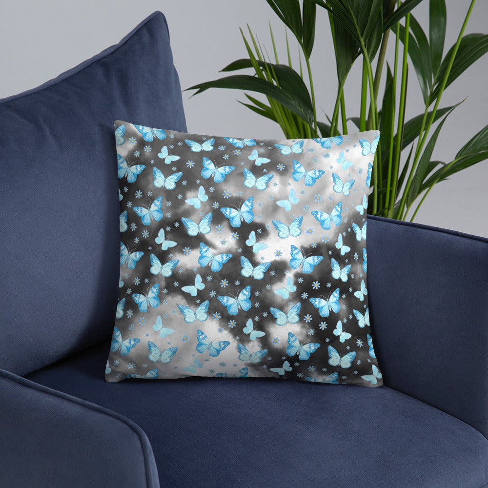 BLUE BUTTERFLIES- Basic Pillow