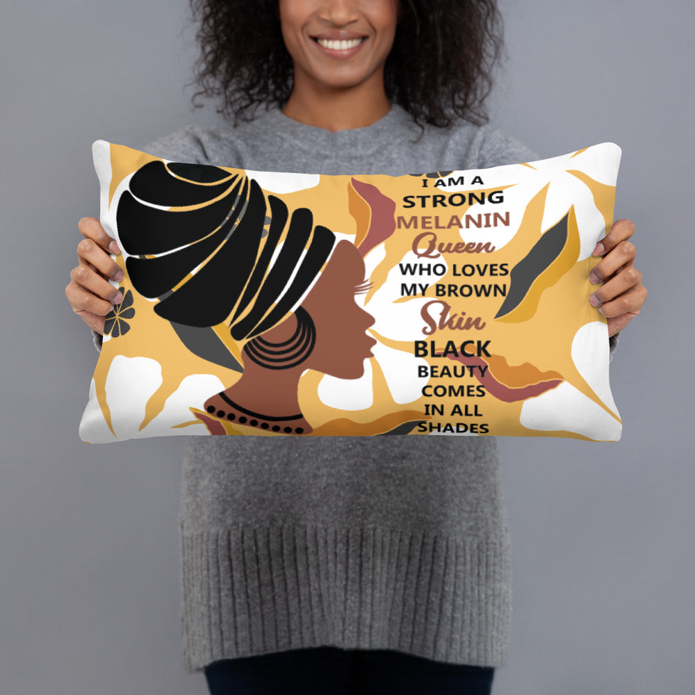 BLACK MELANIN QUEEN- Basic Pillow