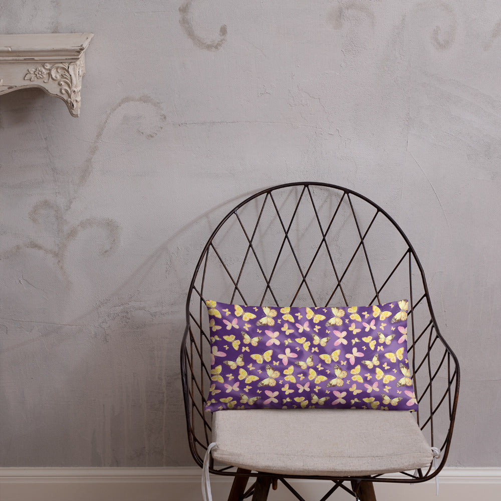YELLOW BUTTERFLIES- Basic Pillow