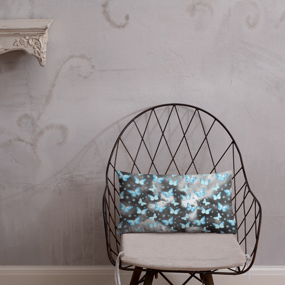 BLUE BUTTERFLIES- Basic Pillow