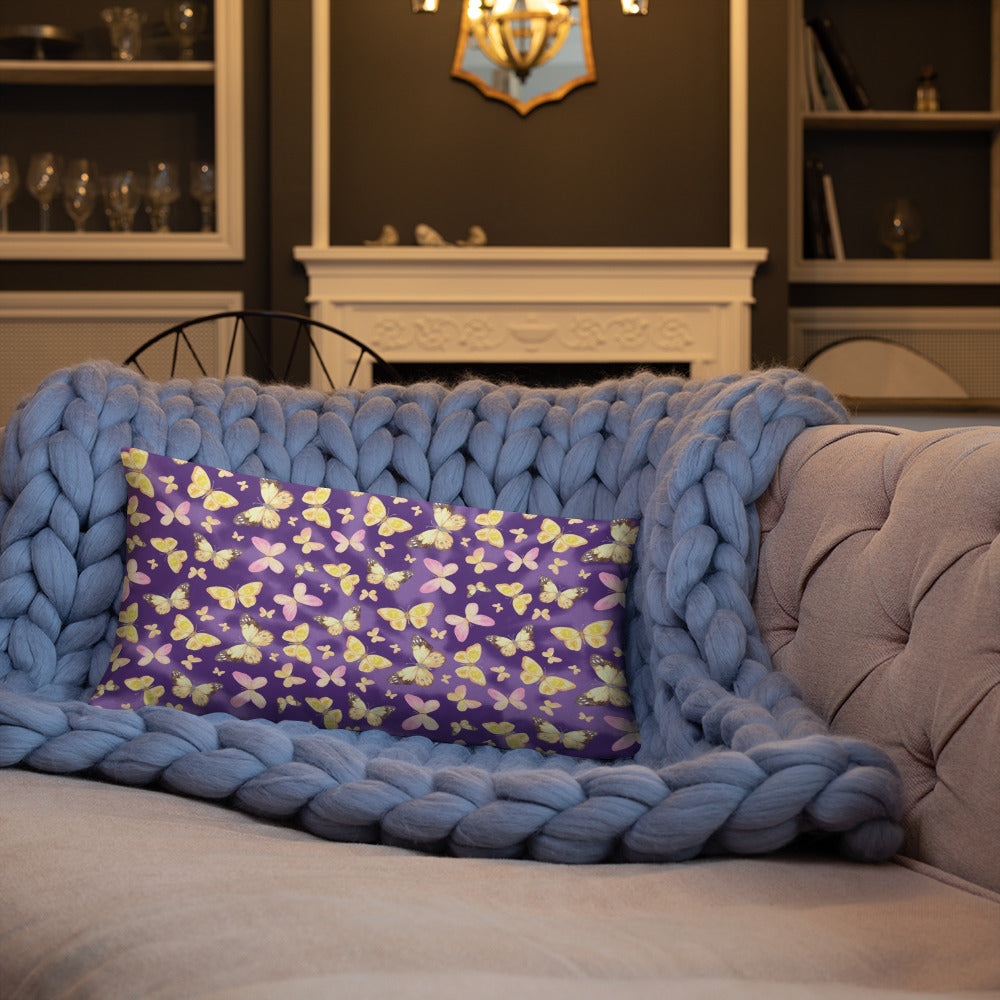 YELLOW BUTTERFLIES- Basic Pillow