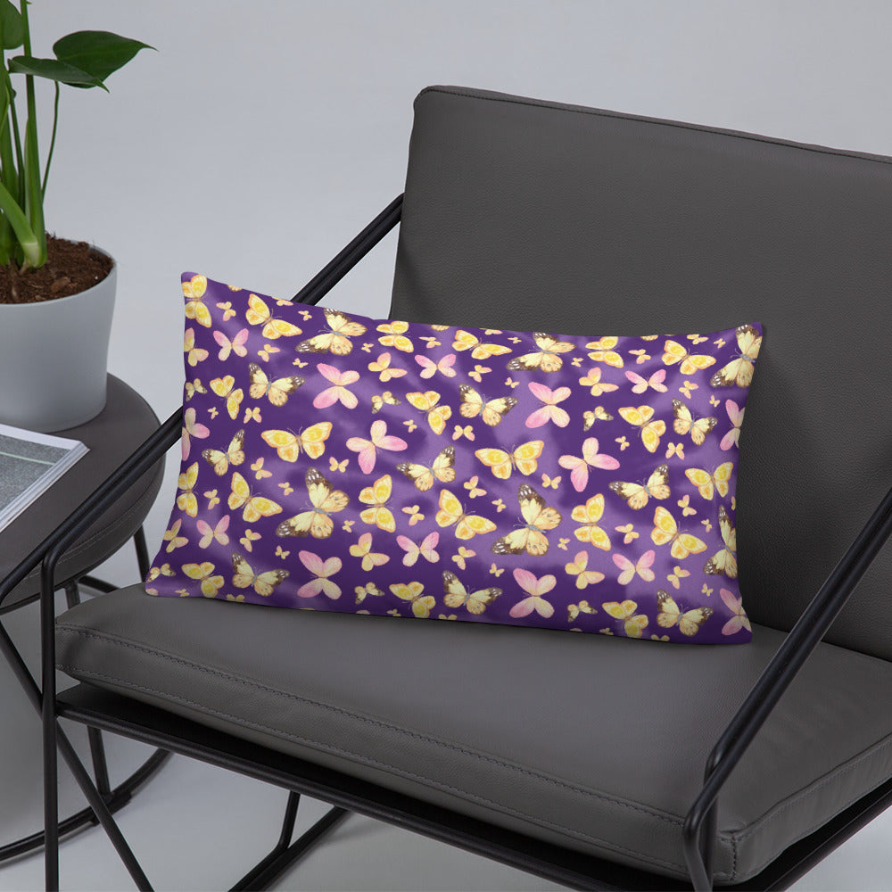 YELLOW BUTTERFLIES- Basic Pillow