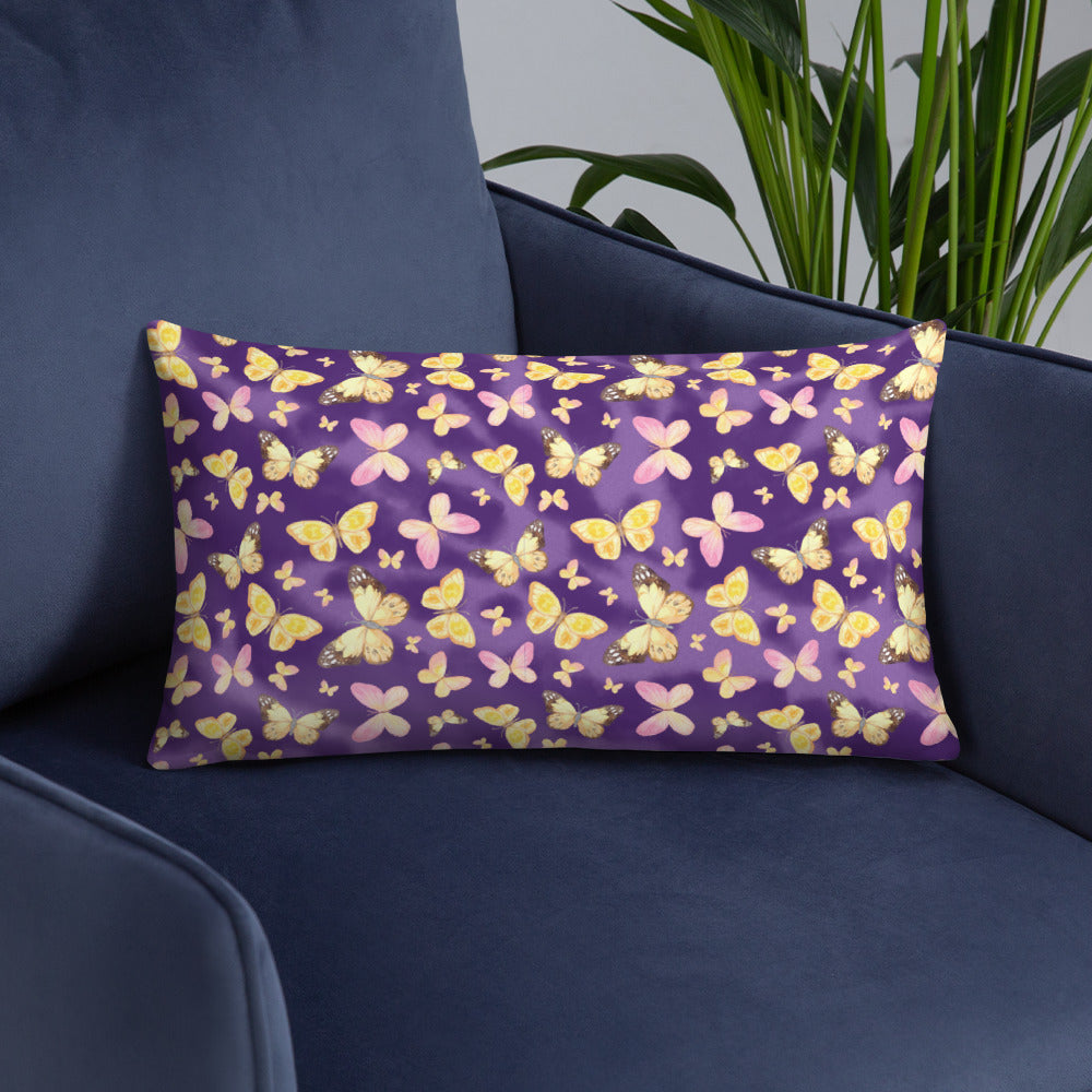 YELLOW BUTTERFLIES- Basic Pillow