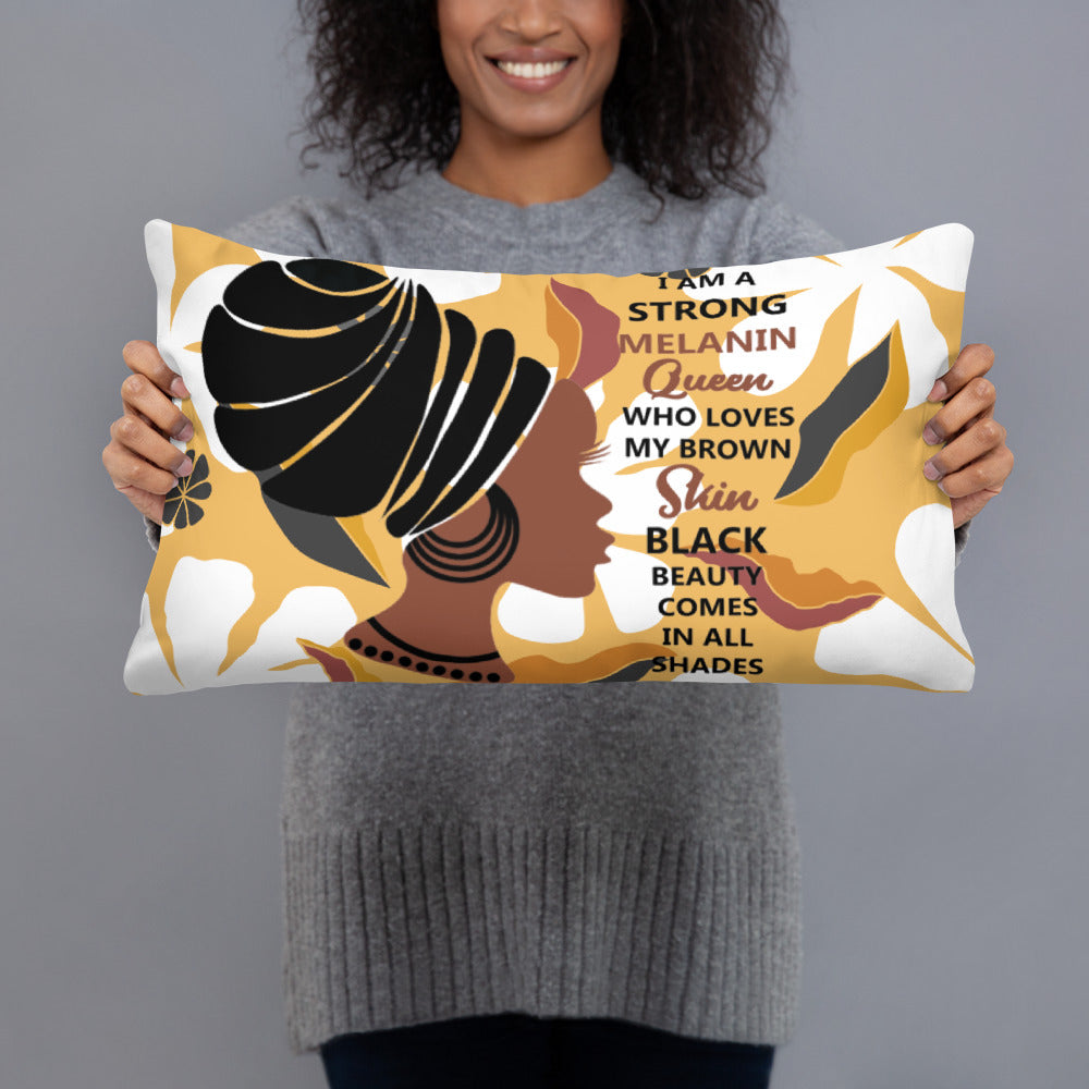 BLACK MELANIN QUEEN- Basic Pillow