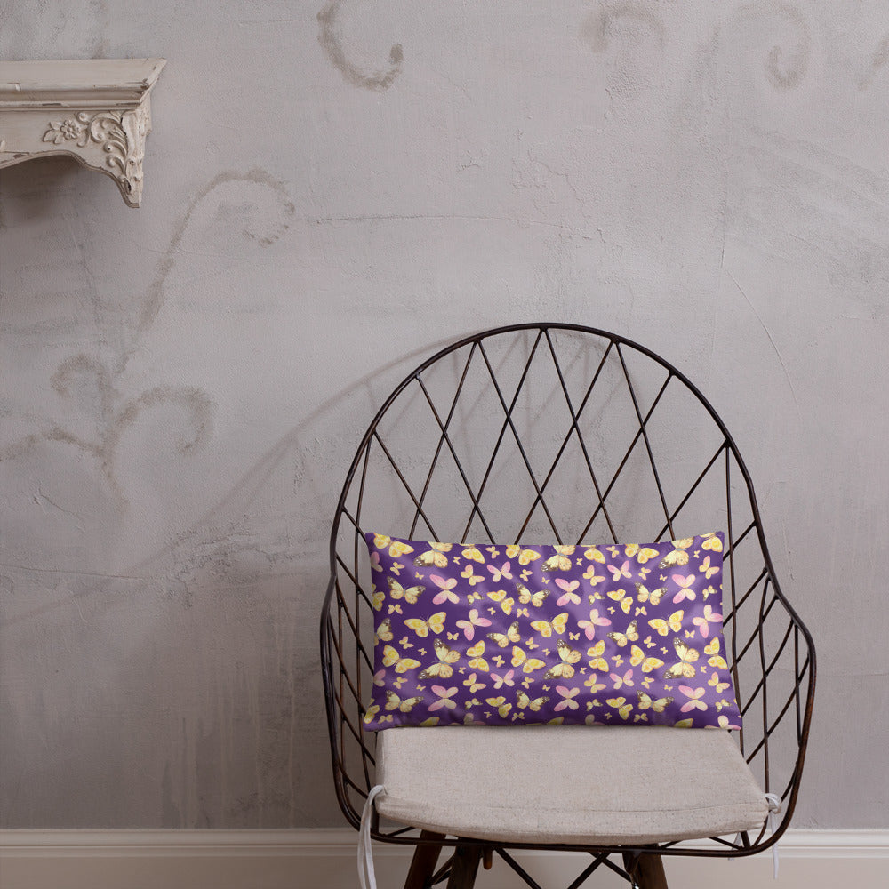 YELLOW BUTTERFLIES- Basic Pillow