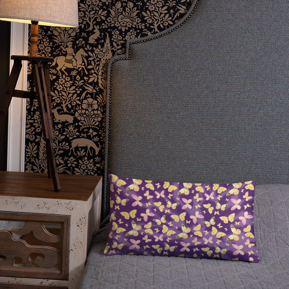 YELLOW BUTTERFLIES- Basic Pillow