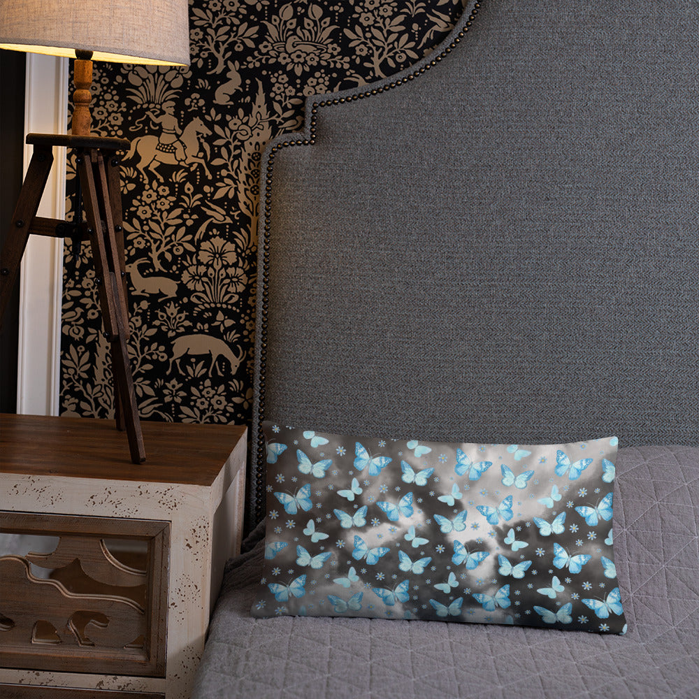 BLUE BUTTERFLIES- Basic Pillow