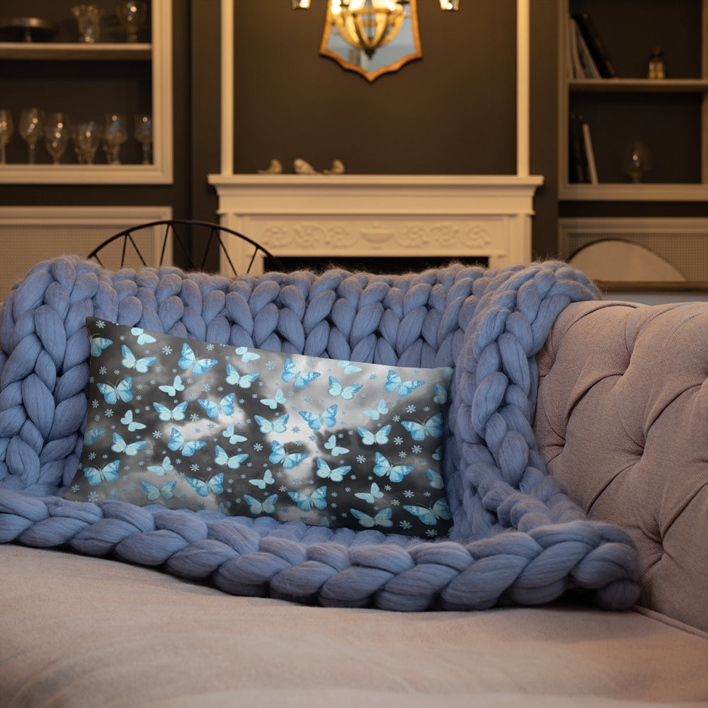 BLUE BUTTERFLIES- Basic Pillow