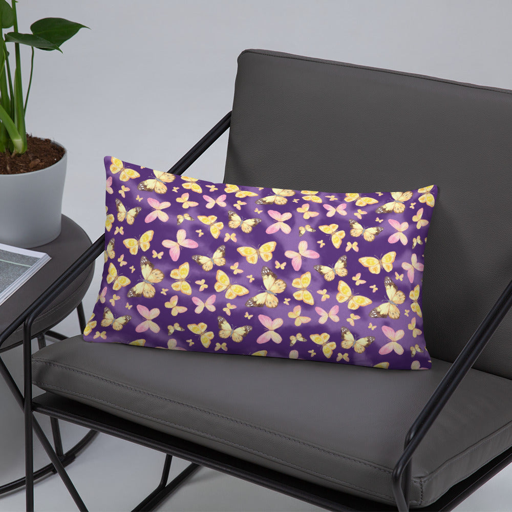 YELLOW BUTTERFLIES- Basic Pillow