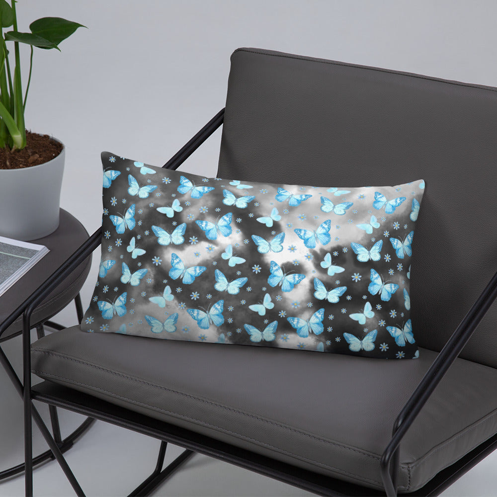 BLUE BUTTERFLIES- Basic Pillow