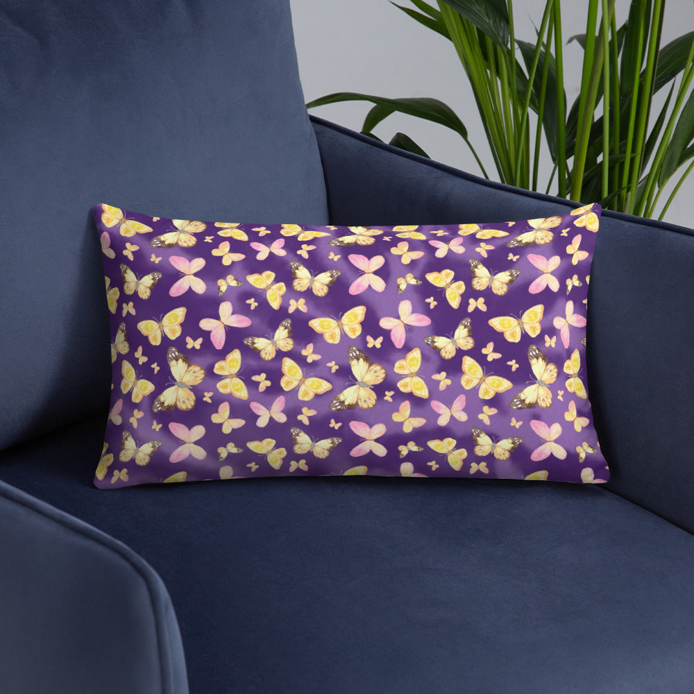 YELLOW BUTTERFLIES- Basic Pillow