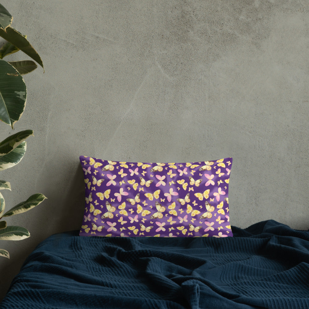 YELLOW BUTTERFLIES- Basic Pillow