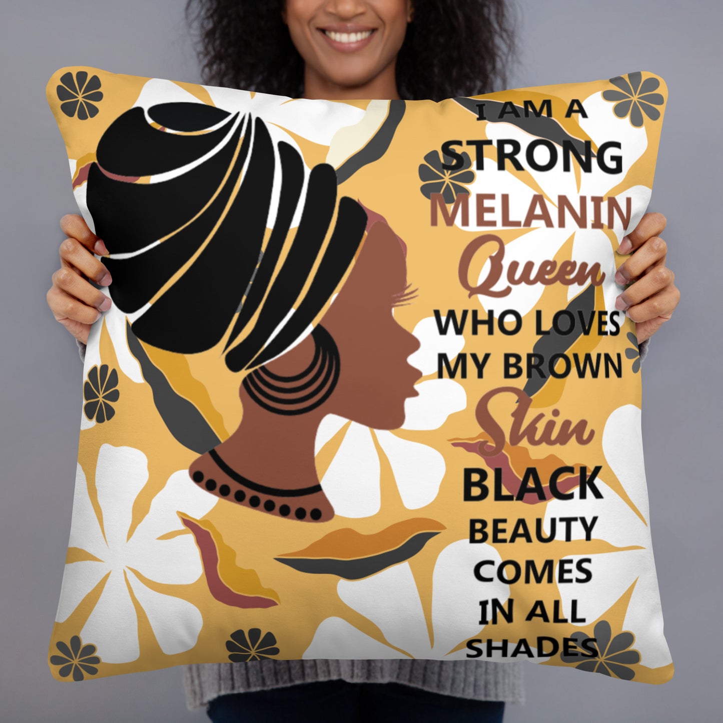 BLACK MELANIN QUEEN- Basic Pillow