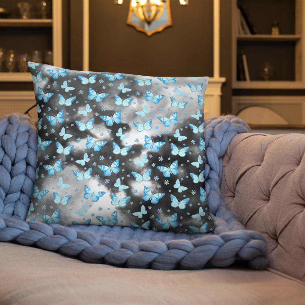 BLUE BUTTERFLIES- Basic Pillow