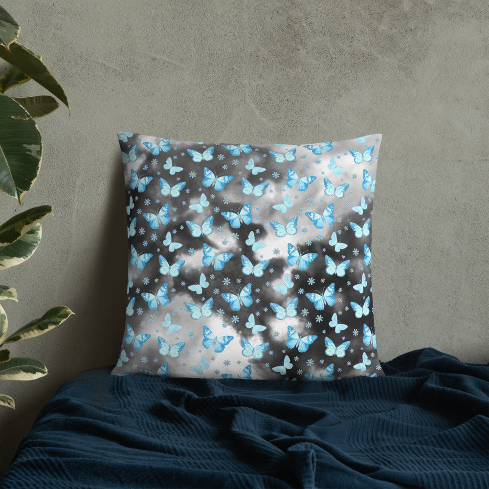BLUE BUTTERFLIES- Basic Pillow