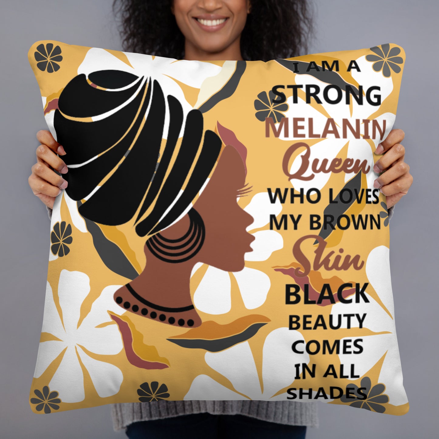 BLACK MELANIN QUEEN- Basic Pillow