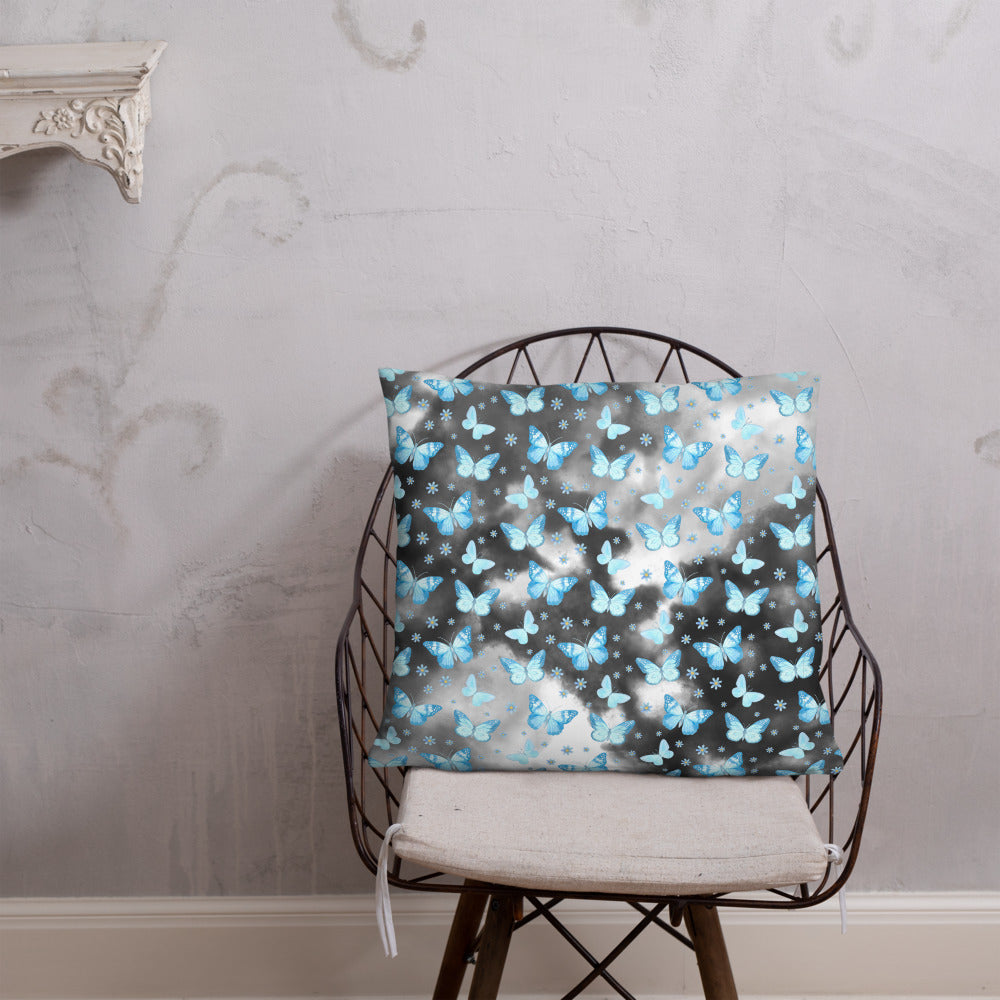 BLUE BUTTERFLIES- Basic Pillow