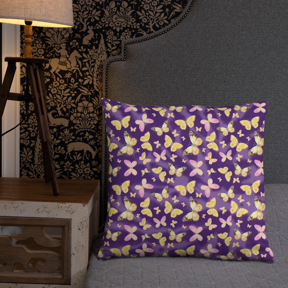 YELLOW BUTTERFLIES- Basic Pillow