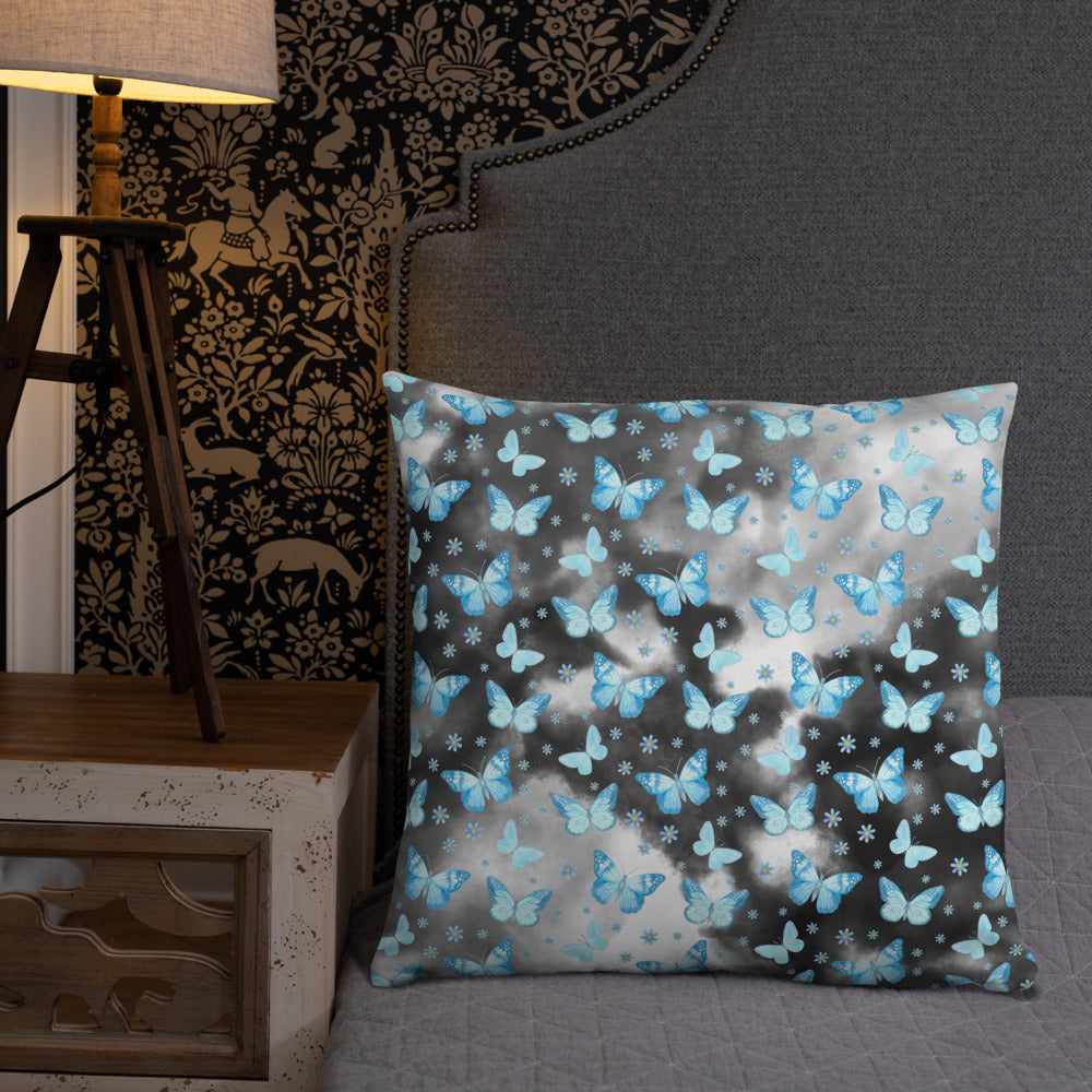 BLUE BUTTERFLIES- Basic Pillow