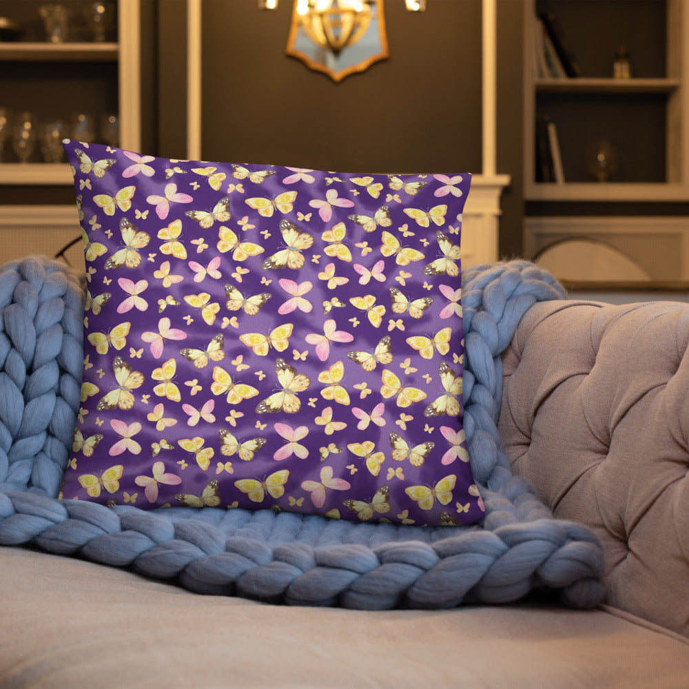 YELLOW BUTTERFLIES- Basic Pillow