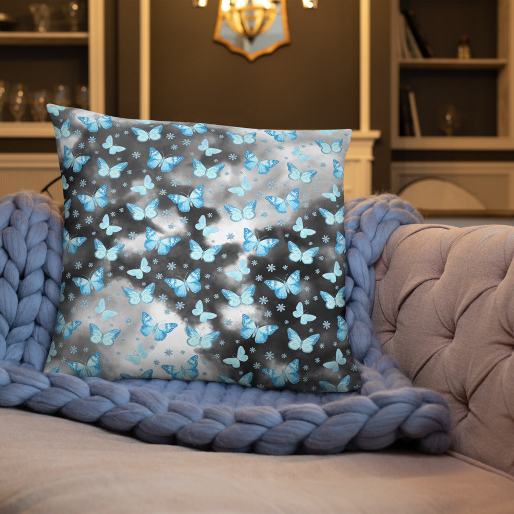 BLUE BUTTERFLIES- Basic Pillow