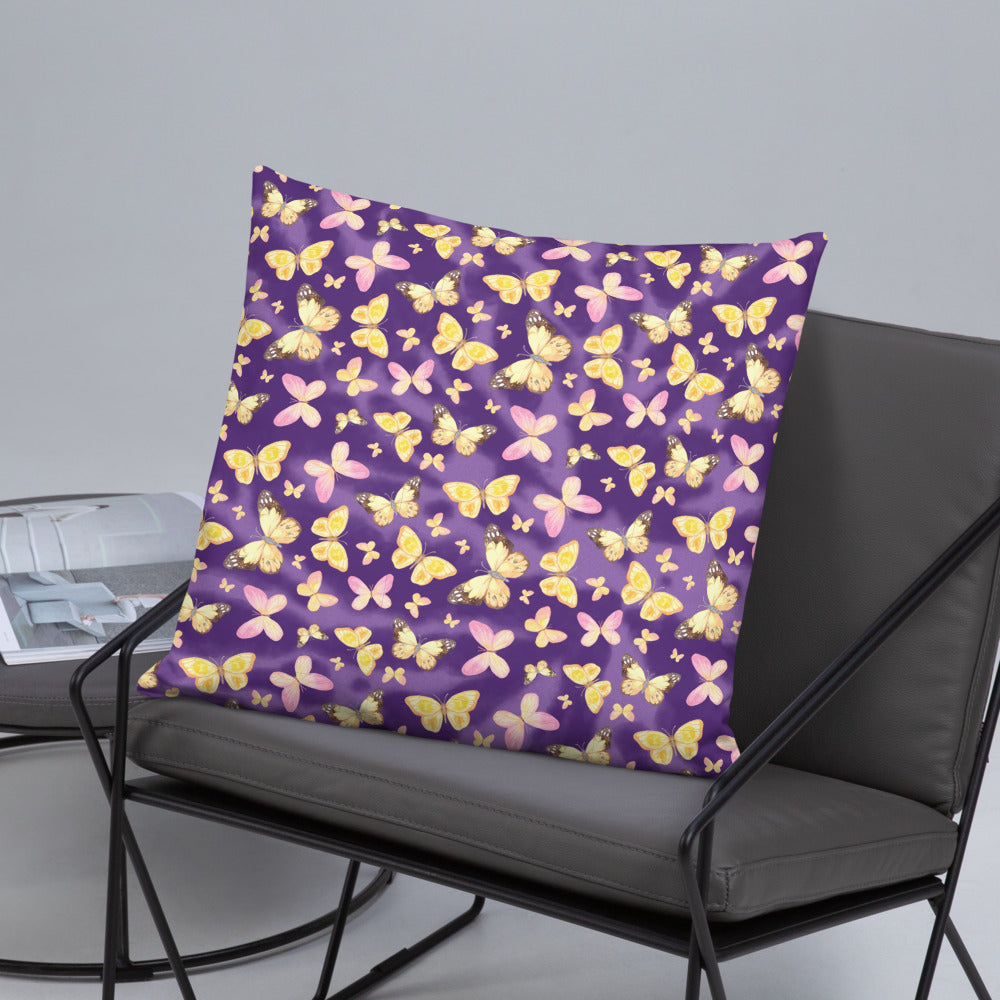 YELLOW BUTTERFLIES- Basic Pillow