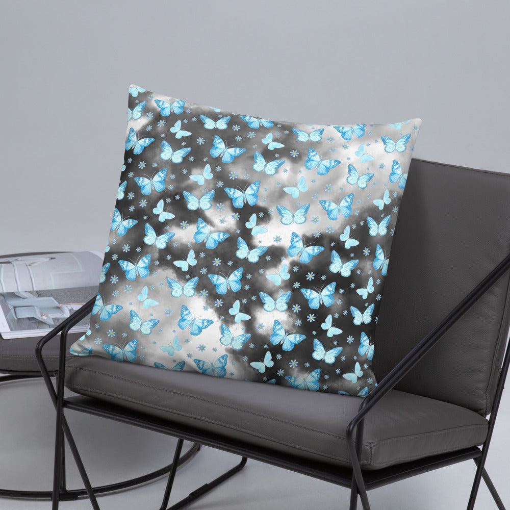BLUE BUTTERFLIES- Basic Pillow