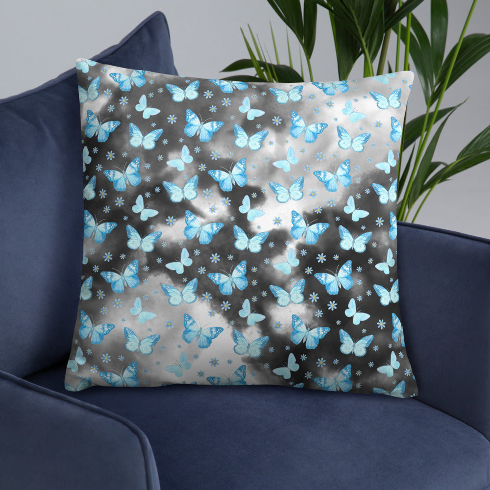 BLUE BUTTERFLIES- Basic Pillow