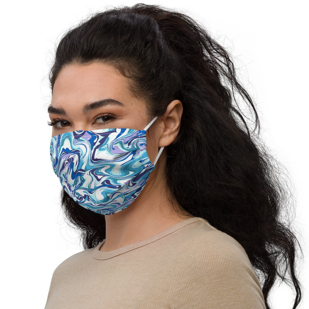 BLUE MARBLE- Premium face mask