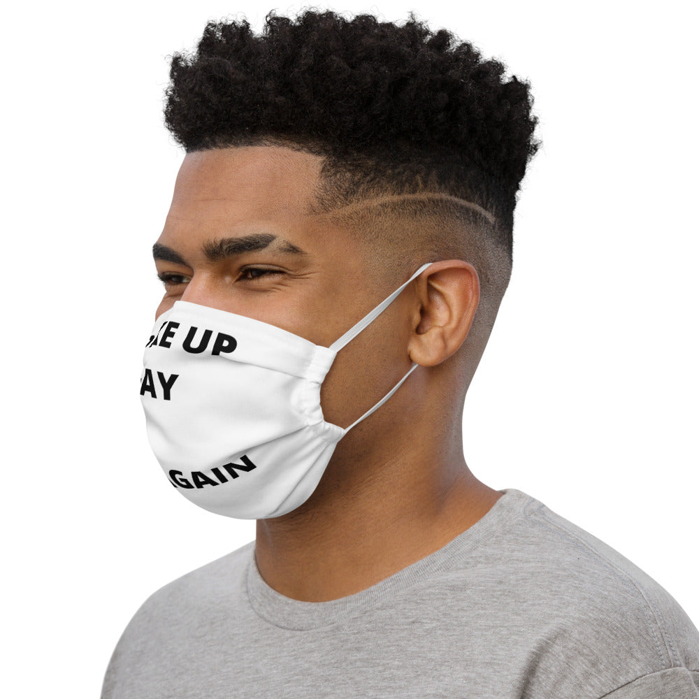 WOKE UP GAY AGAIN- Premium face mask