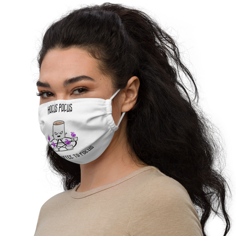 HOCUS POCUS, I NEED COFFEE TO FOCUS- Premium face mask