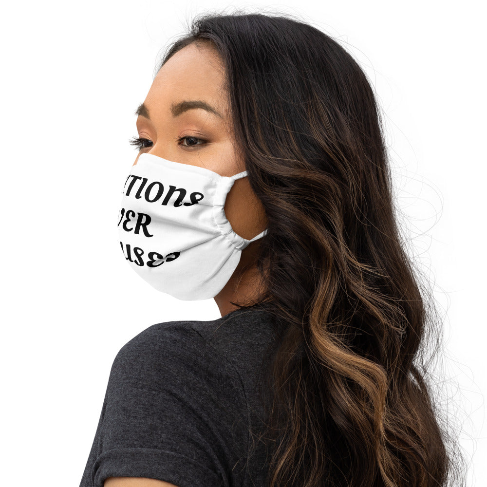 SOLUTIONS OVER EXCUSES- Premium face mask