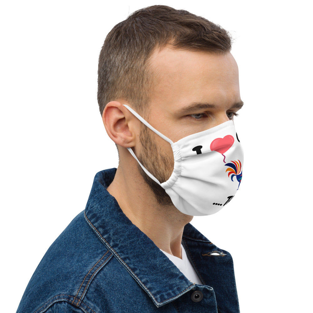 I HEART COCK....TAILS- Premium face mask