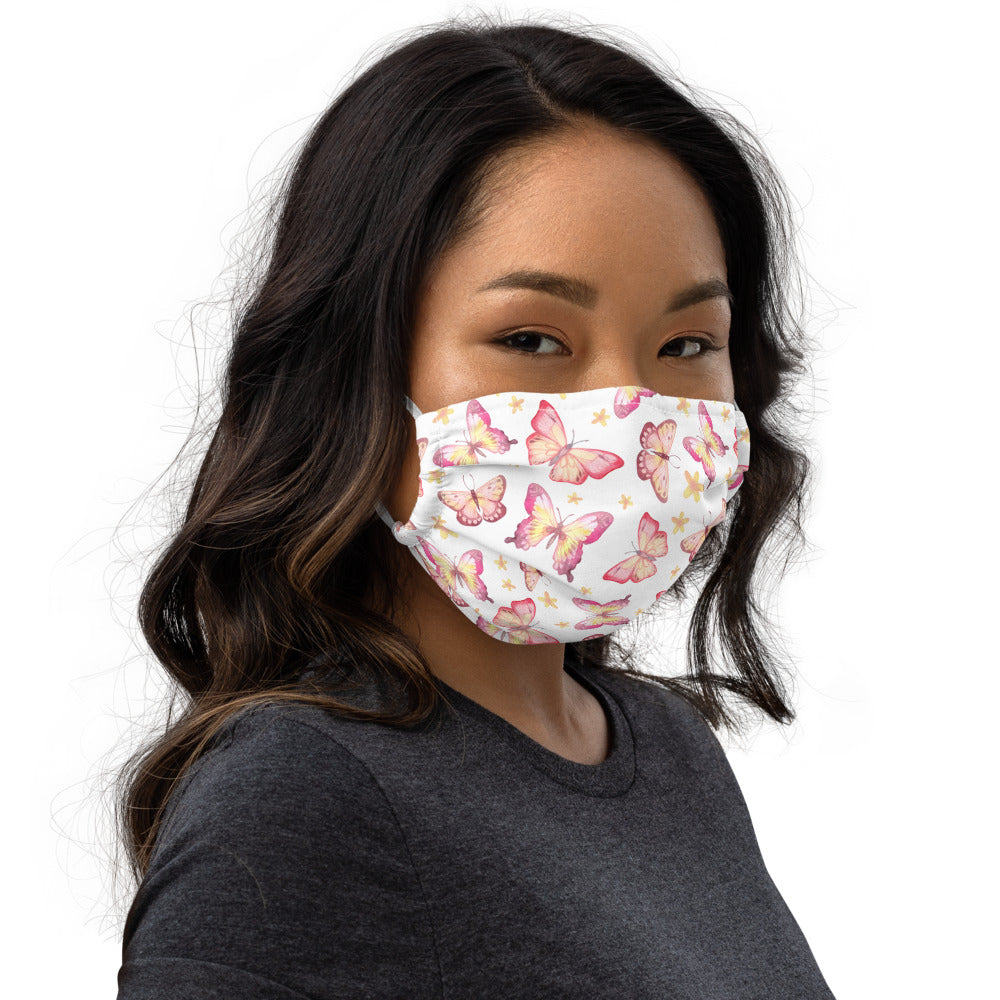 NUDE BUTTERFLIES- Premium face mask