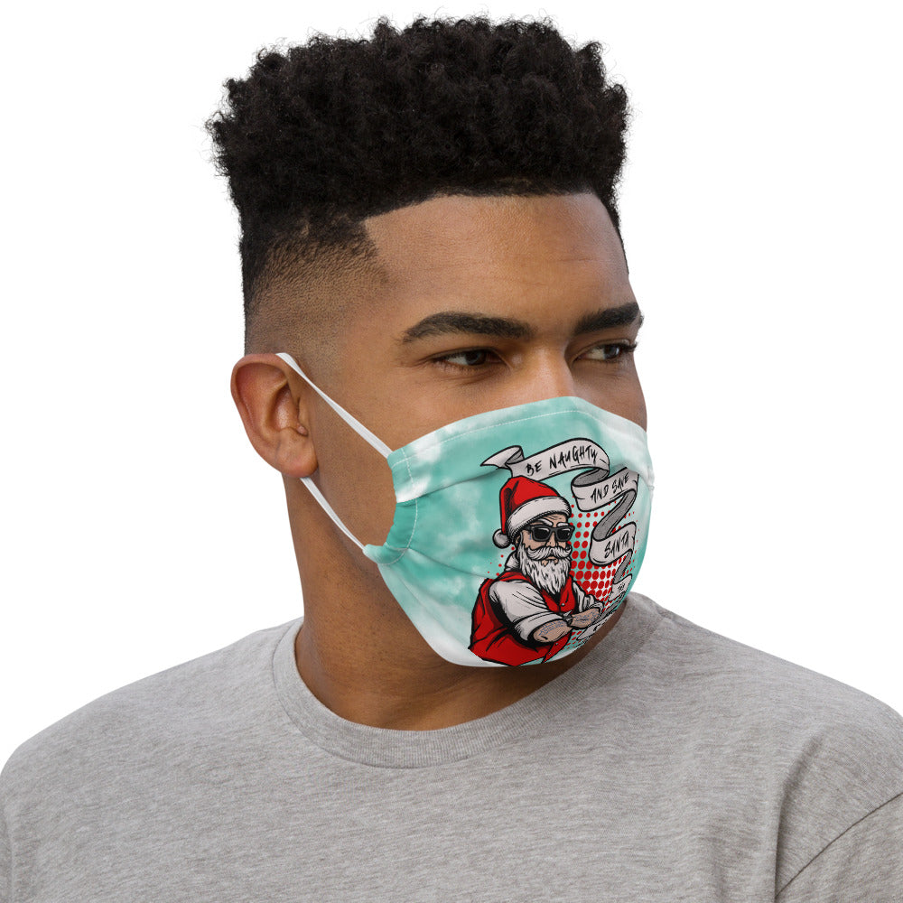 BE NAUGHTY AND SAVE SANTA THE TRIP- Premium face mask