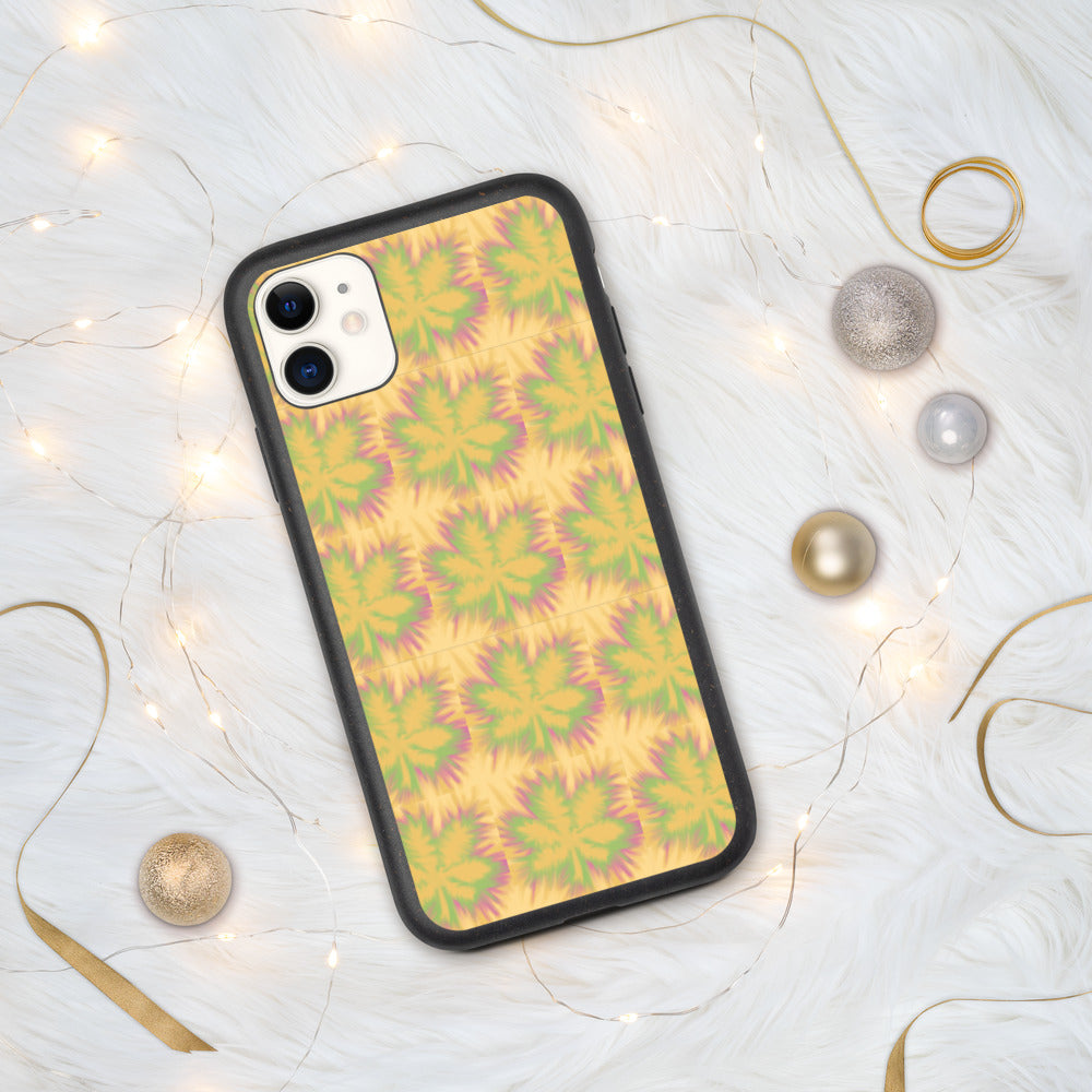 TYE DYE MARIJUANA LEAF- Biodegradable phone case