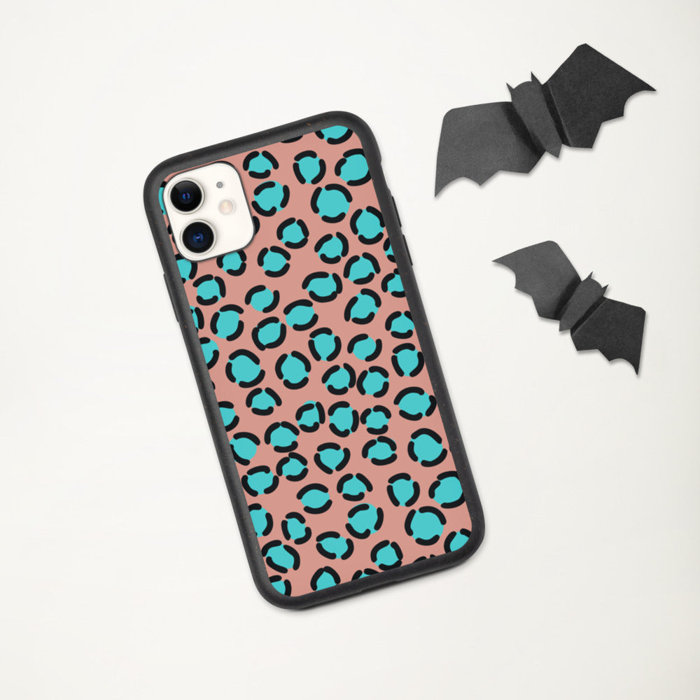BLUE SPOT LEOPARD- Biodegradable phone case