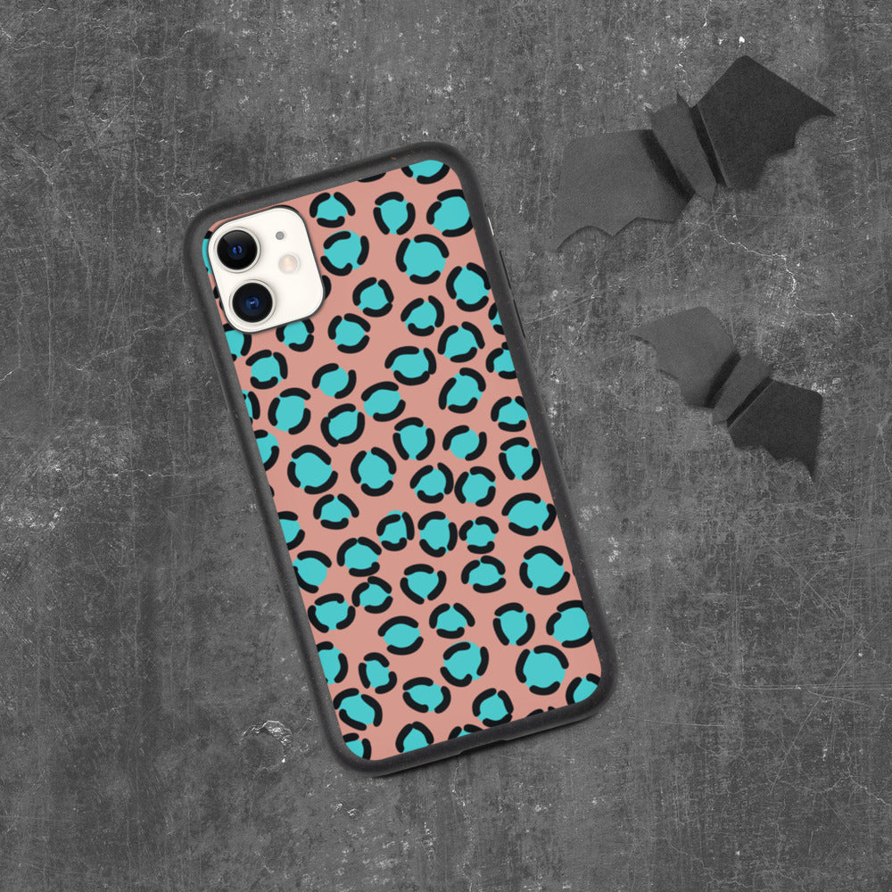 BLUE SPOT LEOPARD- Biodegradable phone case