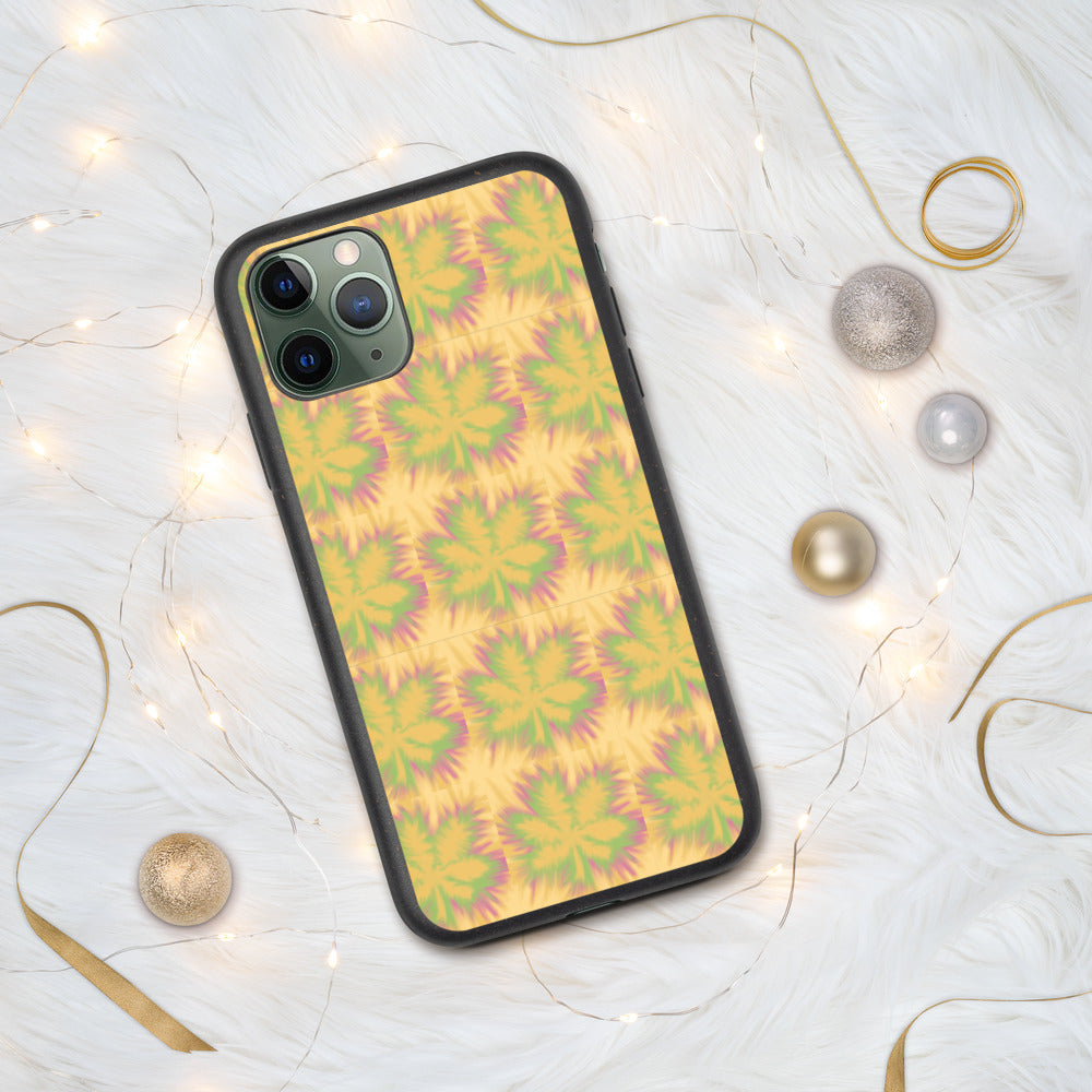 TYE DYE MARIJUANA LEAF- Biodegradable phone case