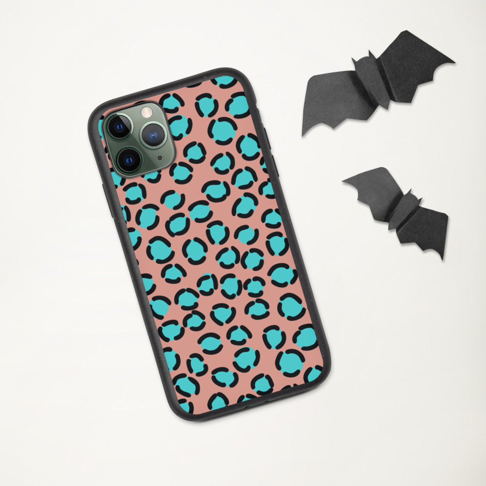 BLUE SPOT LEOPARD- Biodegradable phone case