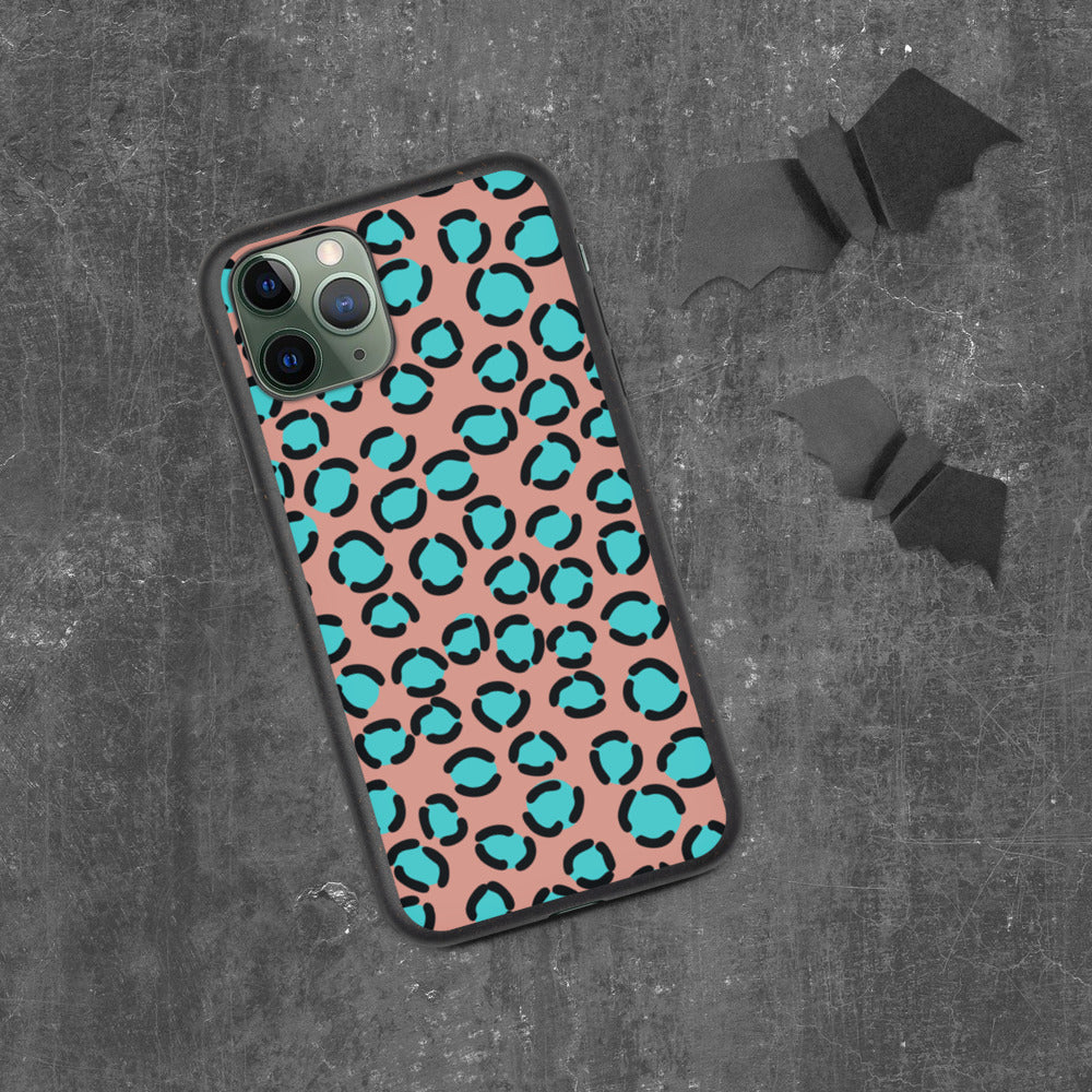 BLUE SPOT LEOPARD- Biodegradable phone case